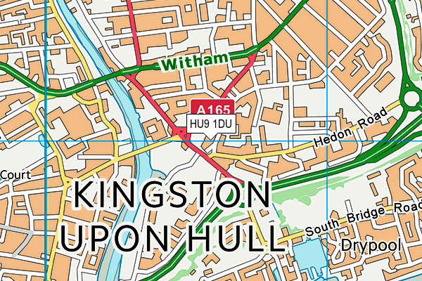 HU9 1DU map - OS VectorMap District (Ordnance Survey)