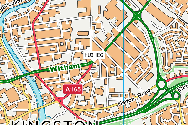 HU9 1EG map - OS VectorMap District (Ordnance Survey)