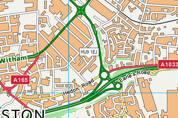 HU9 1EJ map - OS VectorMap District (Ordnance Survey)