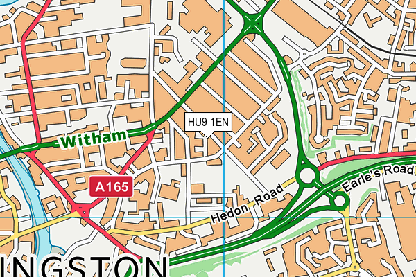 HU9 1EN map - OS VectorMap District (Ordnance Survey)