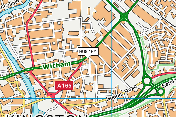 HU9 1EY map - OS VectorMap District (Ordnance Survey)