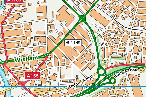 HU9 1HS map - OS VectorMap District (Ordnance Survey)