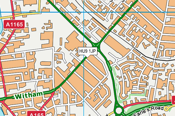 HU9 1JP map - OS VectorMap District (Ordnance Survey)