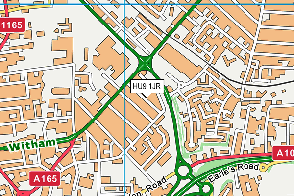 HU9 1JR map - OS VectorMap District (Ordnance Survey)