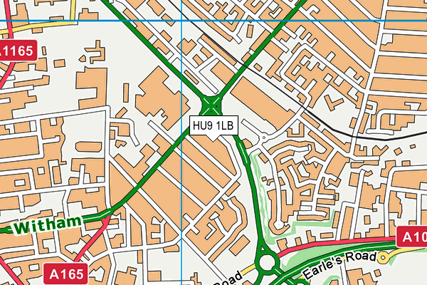 HU9 1LB map - OS VectorMap District (Ordnance Survey)