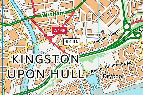 HU9 1LN map - OS VectorMap District (Ordnance Survey)