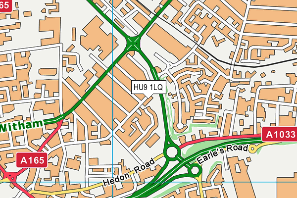 HU9 1LQ map - OS VectorMap District (Ordnance Survey)