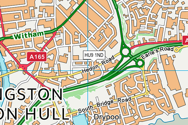 HU9 1ND map - OS VectorMap District (Ordnance Survey)