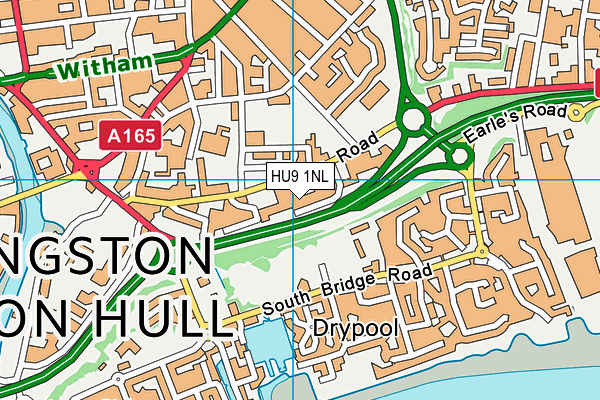 HU9 1NL map - OS VectorMap District (Ordnance Survey)