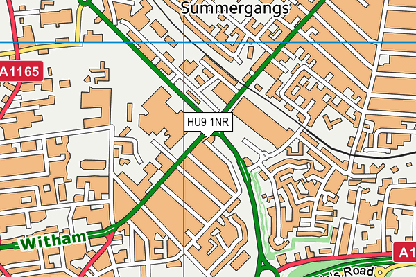 HU9 1NR map - OS VectorMap District (Ordnance Survey)