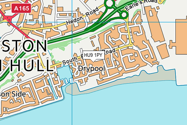 HU9 1PY map - OS VectorMap District (Ordnance Survey)