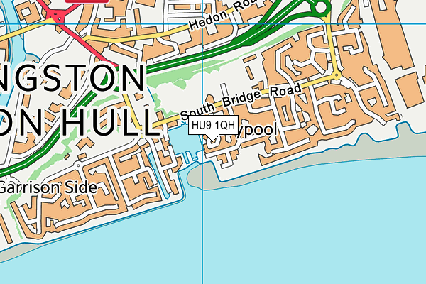 HU9 1QH map - OS VectorMap District (Ordnance Survey)