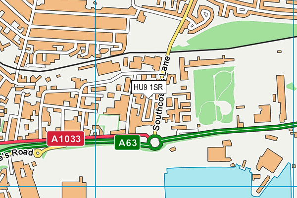 HU9 1SR map - OS VectorMap District (Ordnance Survey)