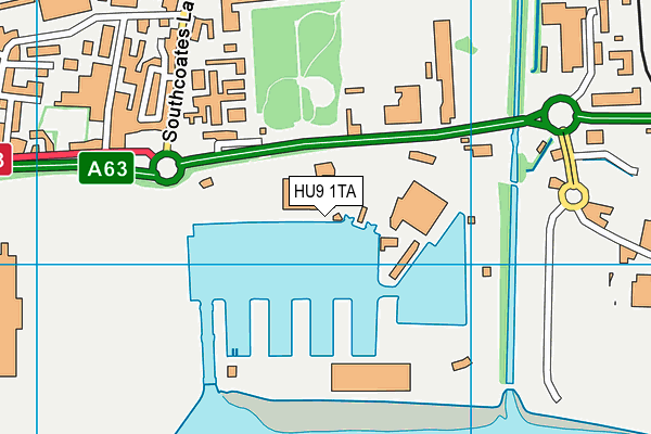 HU9 1TA map - OS VectorMap District (Ordnance Survey)