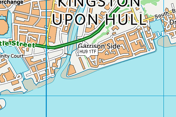 HU9 1TF map - OS VectorMap District (Ordnance Survey)