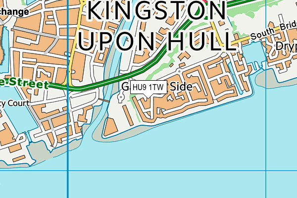 HU9 1TW map - OS VectorMap District (Ordnance Survey)