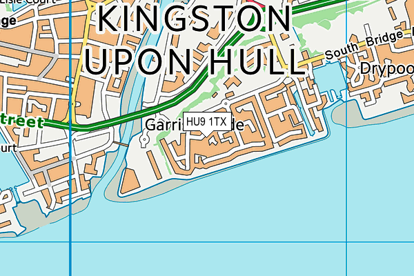 HU9 1TX map - OS VectorMap District (Ordnance Survey)