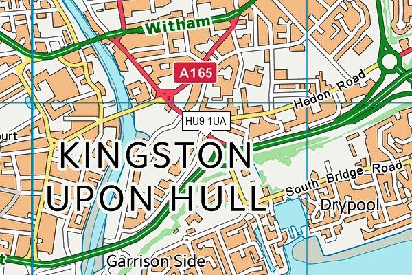 HU9 1UA map - OS VectorMap District (Ordnance Survey)