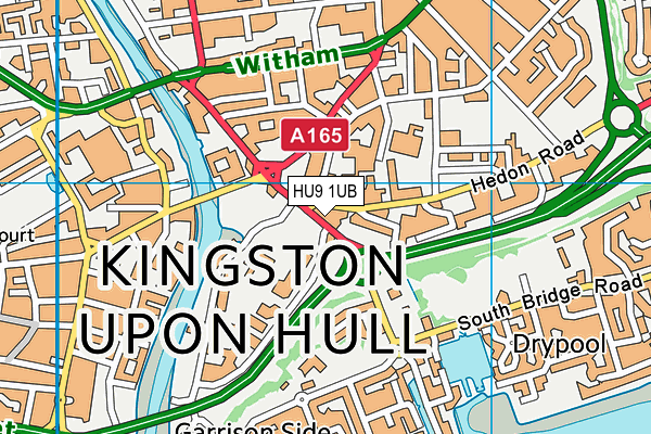 HU9 1UB map - OS VectorMap District (Ordnance Survey)