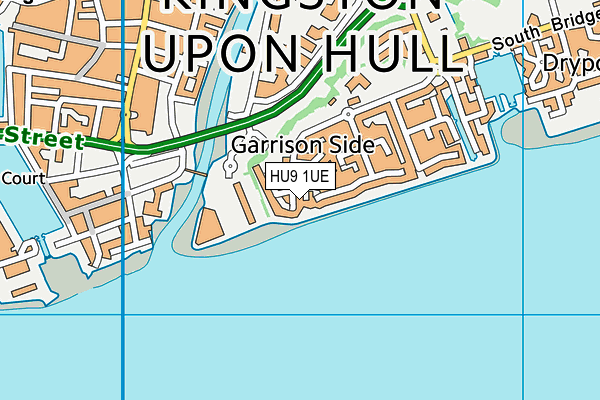 HU9 1UE map - OS VectorMap District (Ordnance Survey)