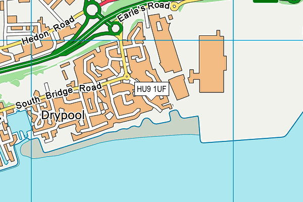 HU9 1UF map - OS VectorMap District (Ordnance Survey)