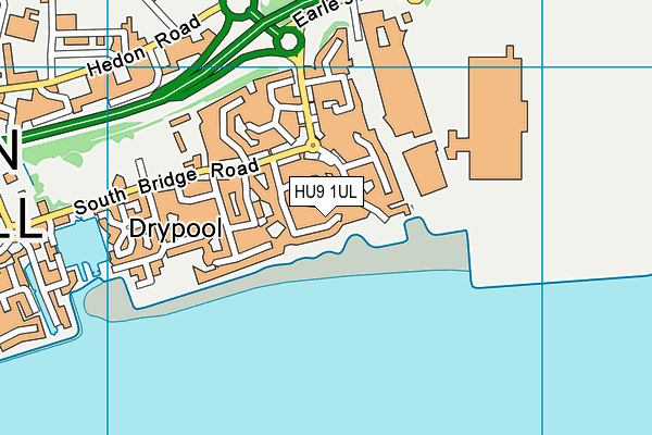 HU9 1UL map - OS VectorMap District (Ordnance Survey)