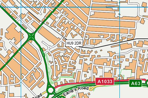 Craven Primary Academy map (HU9 2DR) - OS VectorMap District (Ordnance Survey)
