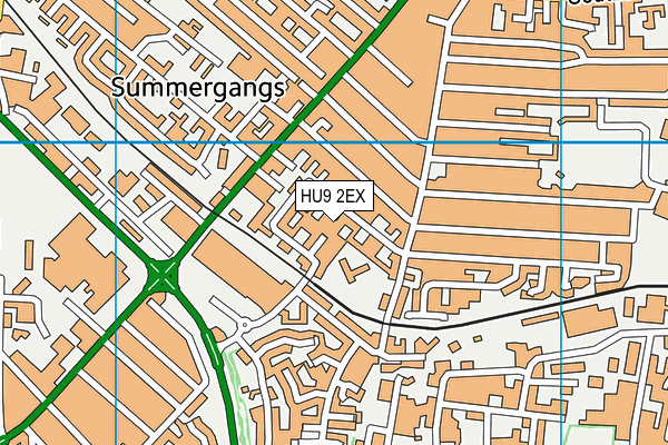 HU9 2EX map - OS VectorMap District (Ordnance Survey)