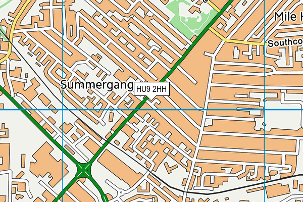 HU9 2HH map - OS VectorMap District (Ordnance Survey)