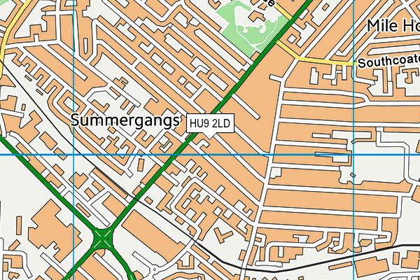 HU9 2LD map - OS VectorMap District (Ordnance Survey)