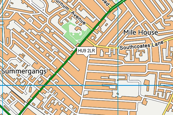 HU9 2LR map - OS VectorMap District (Ordnance Survey)