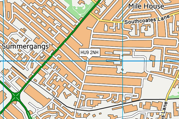 HU9 2NH map - OS VectorMap District (Ordnance Survey)