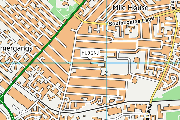 HU9 2NJ map - OS VectorMap District (Ordnance Survey)