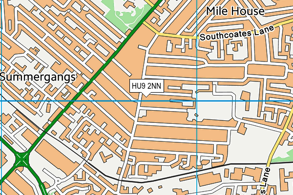 HU9 2NN map - OS VectorMap District (Ordnance Survey)