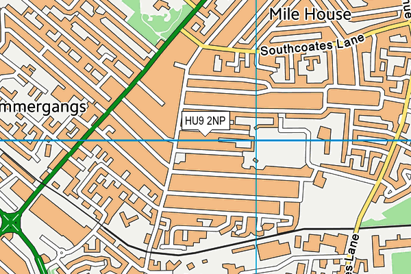 HU9 2NP map - OS VectorMap District (Ordnance Survey)