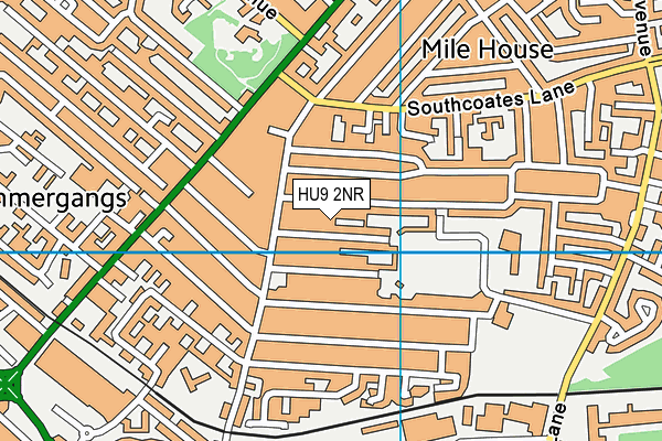 HU9 2NR map - OS VectorMap District (Ordnance Survey)