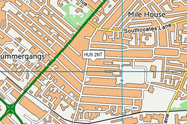 HU9 2NT map - OS VectorMap District (Ordnance Survey)