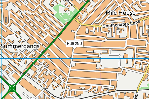 HU9 2NU map - OS VectorMap District (Ordnance Survey)