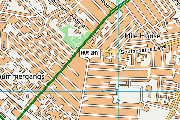 HU9 2NY map - OS VectorMap District (Ordnance Survey)