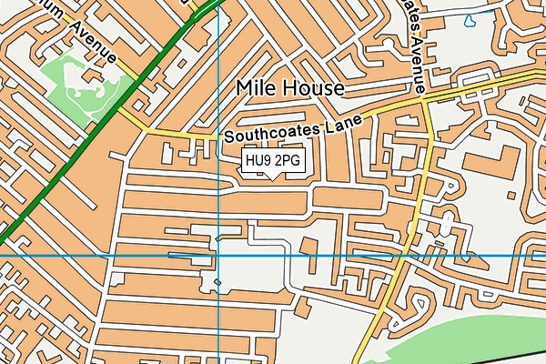 HU9 2PG map - OS VectorMap District (Ordnance Survey)