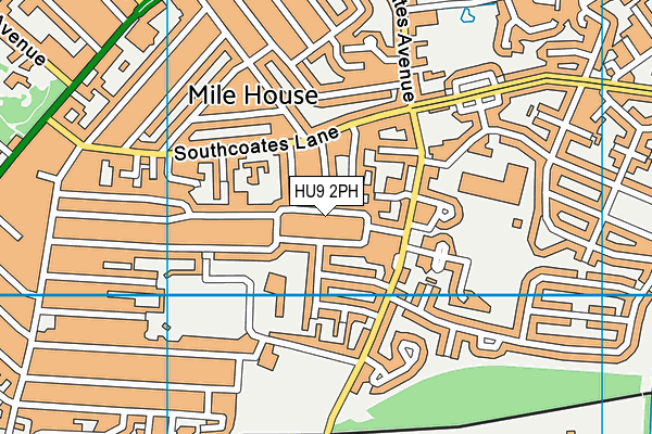 HU9 2PH map - OS VectorMap District (Ordnance Survey)