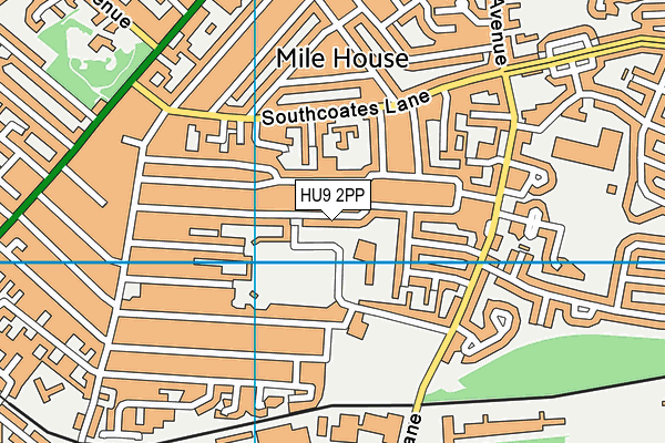 HU9 2PP map - OS VectorMap District (Ordnance Survey)