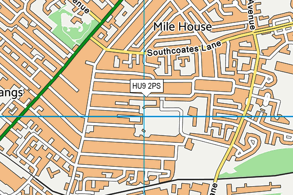 HU9 2PS map - OS VectorMap District (Ordnance Survey)