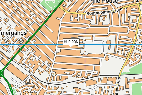 HU9 2QN map - OS VectorMap District (Ordnance Survey)
