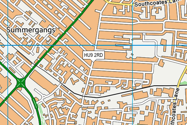 HU9 2RD map - OS VectorMap District (Ordnance Survey)