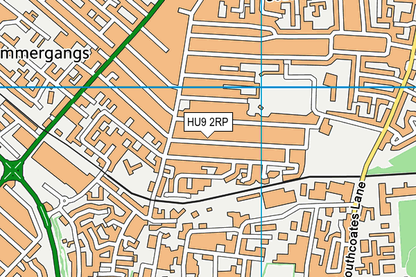 Estcourt Primary Academy map (HU9 2RP) - OS VectorMap District (Ordnance Survey)