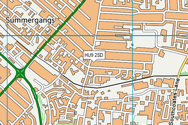 HU9 2SD map - OS VectorMap District (Ordnance Survey)