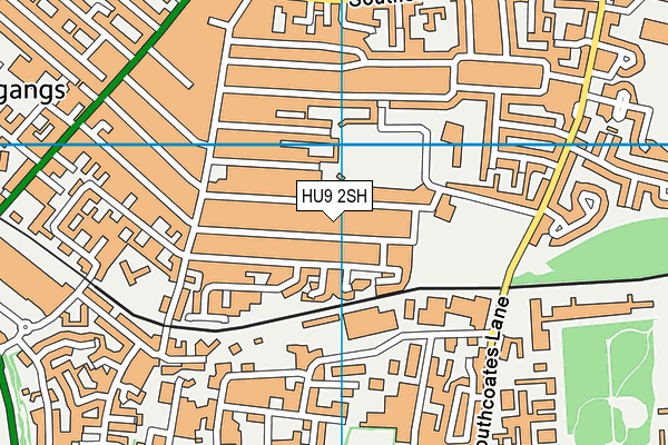 HU9 2SH map - OS VectorMap District (Ordnance Survey)