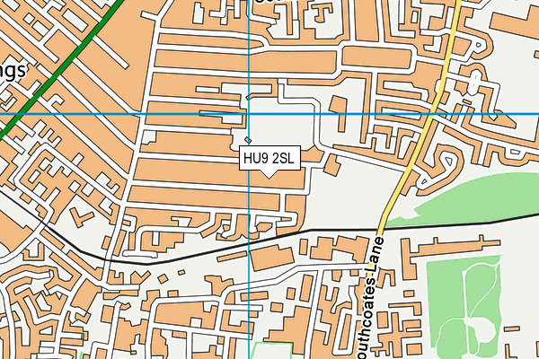 HU9 2SL map - OS VectorMap District (Ordnance Survey)