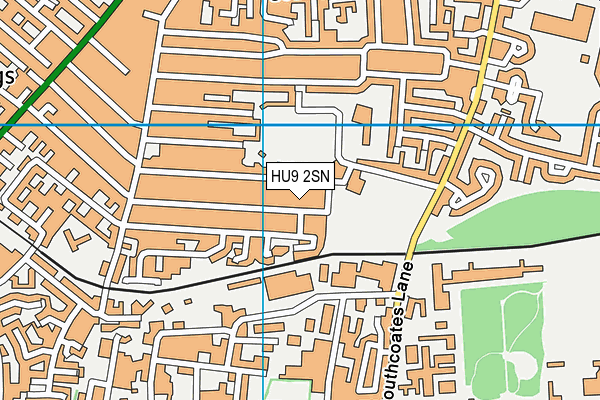 HU9 2SN map - OS VectorMap District (Ordnance Survey)